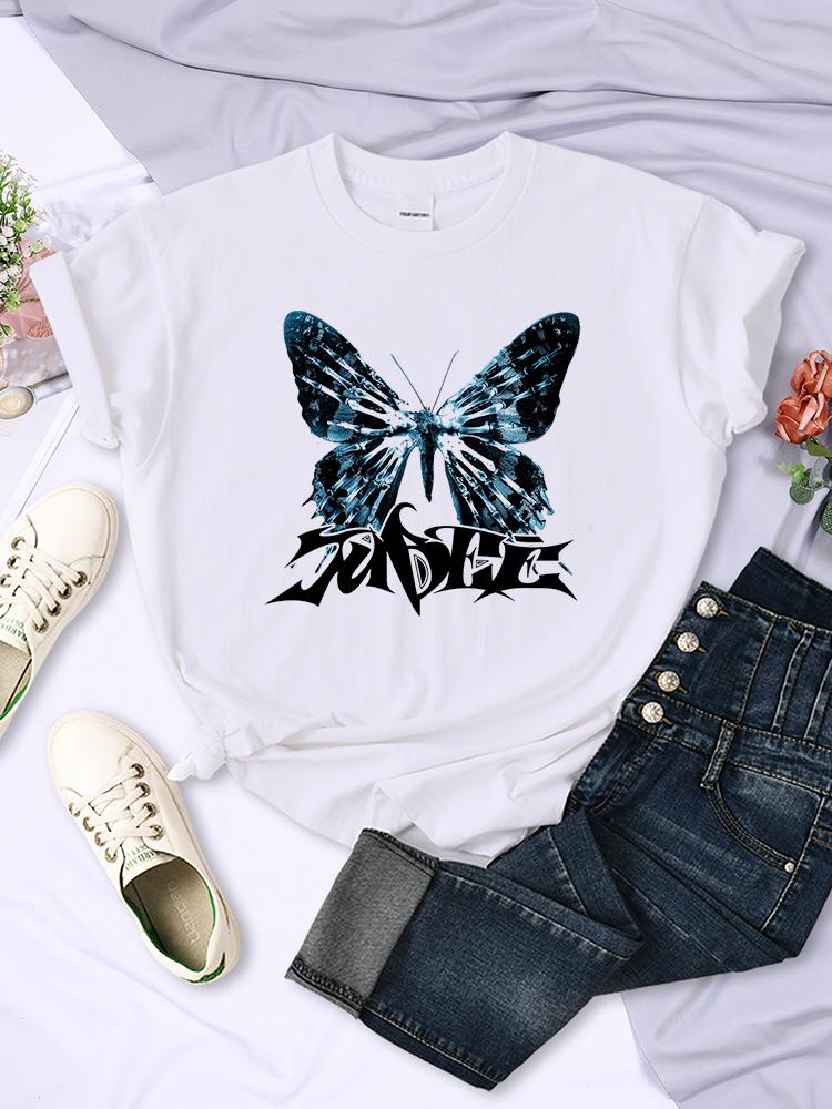 Los Angeles California Funny Letter Print Womens T-Shirt Street Breathable Short Sleeve Fashion Casual Clothes Summer Tshirts