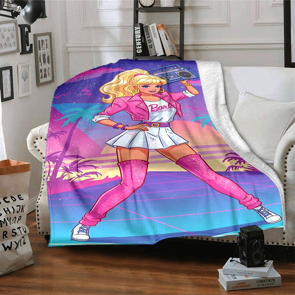 1Pc 80S Neon Vibes Blanket Soft And Comfortable Casual Warm Camping Travel Christmas Halloween Xmas Gift M928699