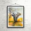DIY Elephant 5D Diamond Painting Full Round Drill Animal Diamont Embroidery Cross Stitch Rhinestone Mosaic Home Decor Wall Art