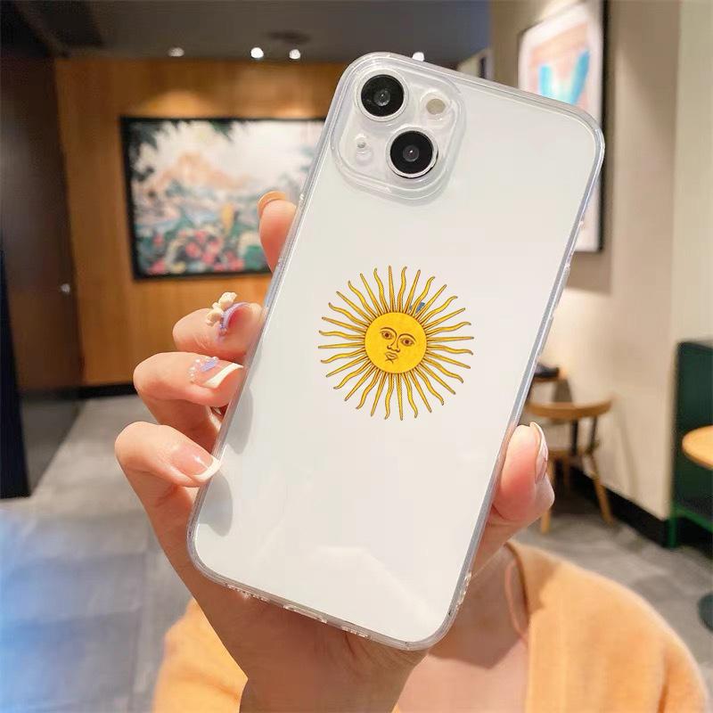 Argentina Soccer 10 Clothing Transparent Phone Case For iPhone 18 14 13 12 mini 11 Pro Max XS X XR SE 7 8 Plus Straight Edge Cover