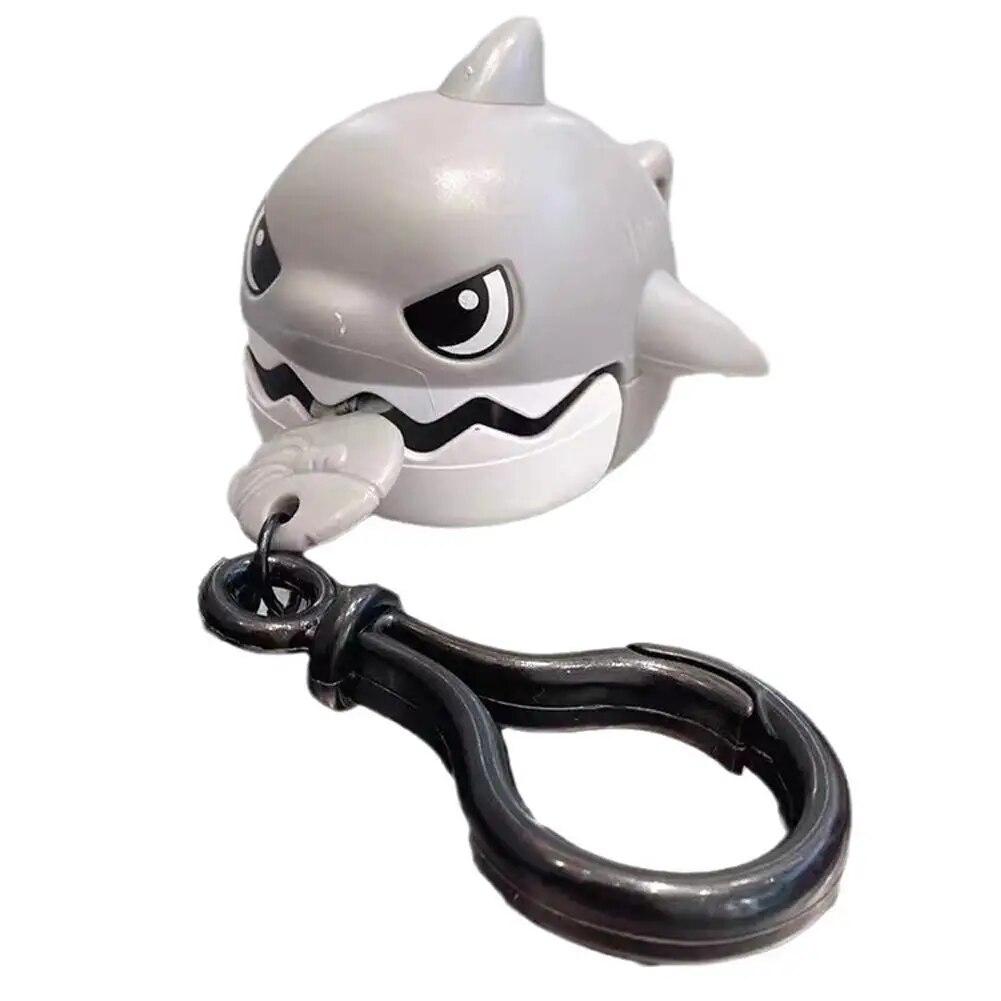 Pull Line Shark Keychain Pendant Keychain Simulation Removable Mouth Shark ABS Keychain Toy