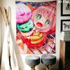 Chibi Ice Cream Delight Tapestry Wallmounted Fashion Print Home Decor Soft Background Wall Hanging Cloth