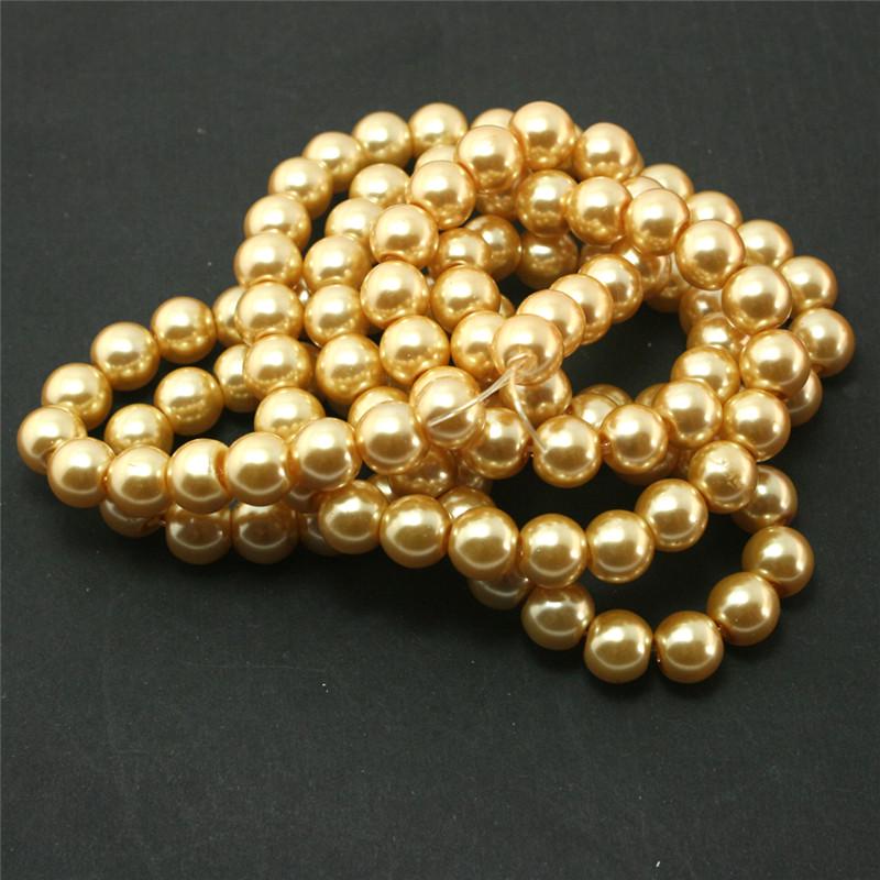 Стеклянные бусины для изготовления ювелирных изделий, украшения текстиля, диаметр 4/6/8 мм