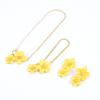 Metal Flower Jewelry Set Exaggerated Pendant Jewelry Suit Flower Necklace Earrings Set  Party