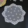 Round Mesh Flower Embroidery Table Cloth Cover Wedding Dining Tablecloth Kitchen Christmas Table Decoration and Accessories