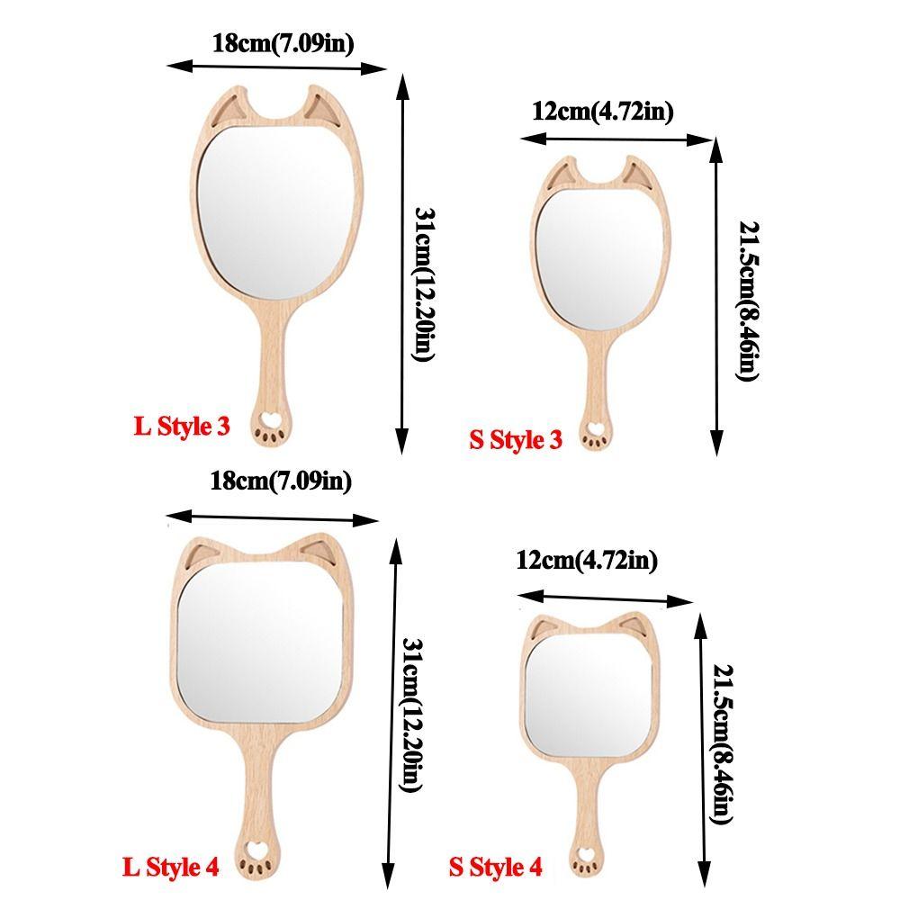 Portable Makeup Mirror with Handle Creative Cosmetic Mirror Gift Handheld Mirror  Makeup Use