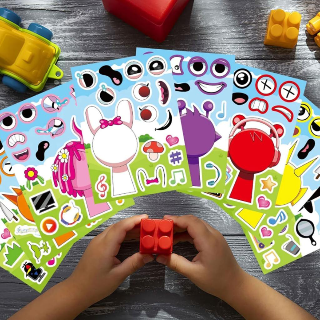 Наклейки для детей, сделайте свои собственные мультяшные наклейки своими руками в качестве подарков на день рождения, подарки для вечеринок, подарки на день рождения для мальчиков и девочек, награды