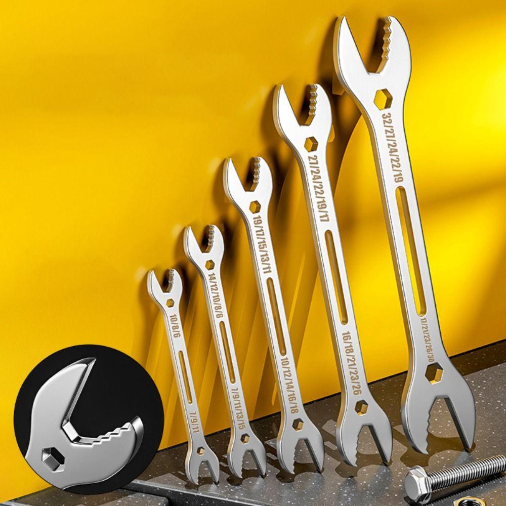 5pcs/set High Hardness Double-ended Wrench High Torque Wrench Set Open End Wrench  Home Disassembly