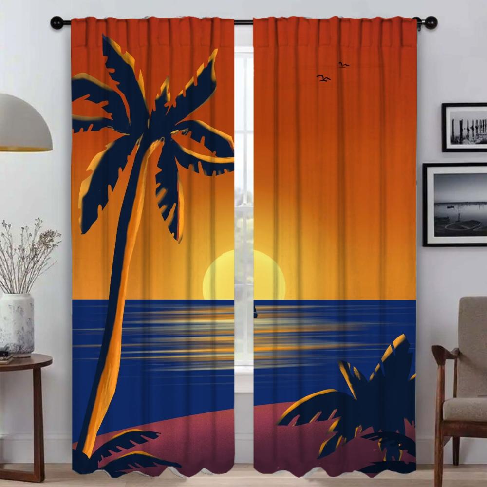 Исцеление — это закат. Оконная штора для комнаты 2. Панельные шторы для спальни. Оттенки. Разделение. Домашний интерьер. Шторы. Гостиная. Камера.