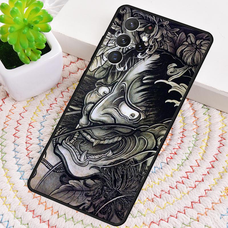 Японская маска демона Они Ханья Самурай Чехол для телефона для Samsung Galaxy note 10 pro S26 S25 S24 S23 S22 S21 Plus Ultra