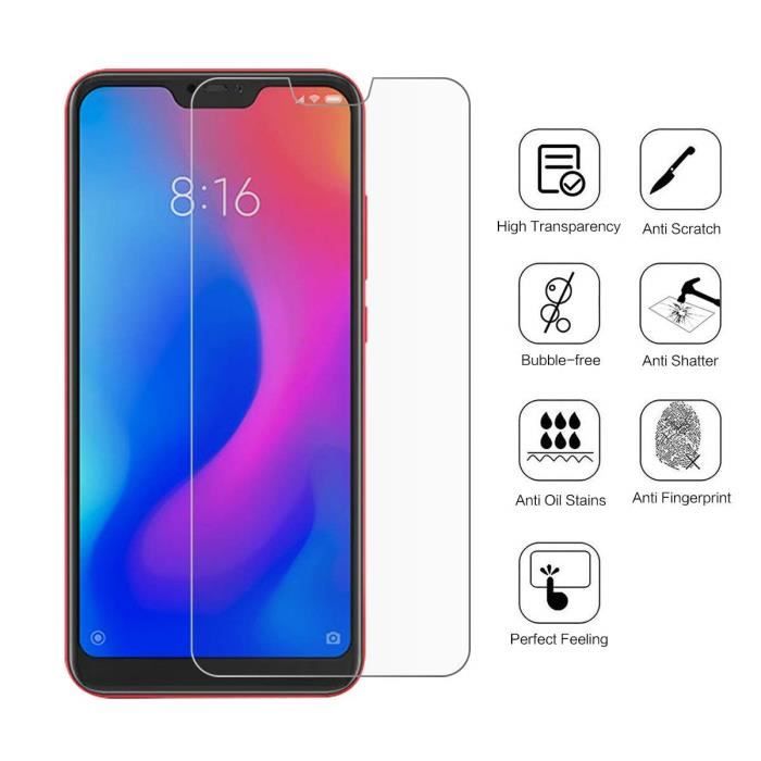Verre Trempe Xiaomi MI A2 LITE - [Pack 2] Film Vitre Protection Ecran Ultra Resistant [Phonillico®]