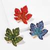 1Pc Maple Leaf Brooches For Women Men Elegant Corsage Festival Party Badge Pin Clothing Jewelry Accessories