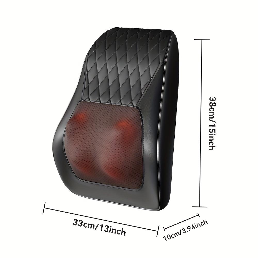 Rechargeable Cordless 3D Shiatsu Massage Pillow with Heat, Portable Neck Shoulder Back Electric Massager Suitable for Home, Office and Car