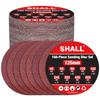 SHALL Sandpaper 125mm X 20 Sheets X 15 Sheets for and Metal Polishing 160-Piece Discs, 8-Hole, Diameter, Round, 40#, 60#, 80#, 120#, 180# Each, 240#,