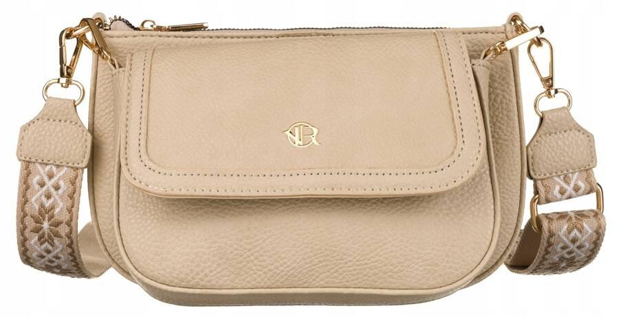 Women's double messenger bag with a coin purse made of eco-leather - Rovicky