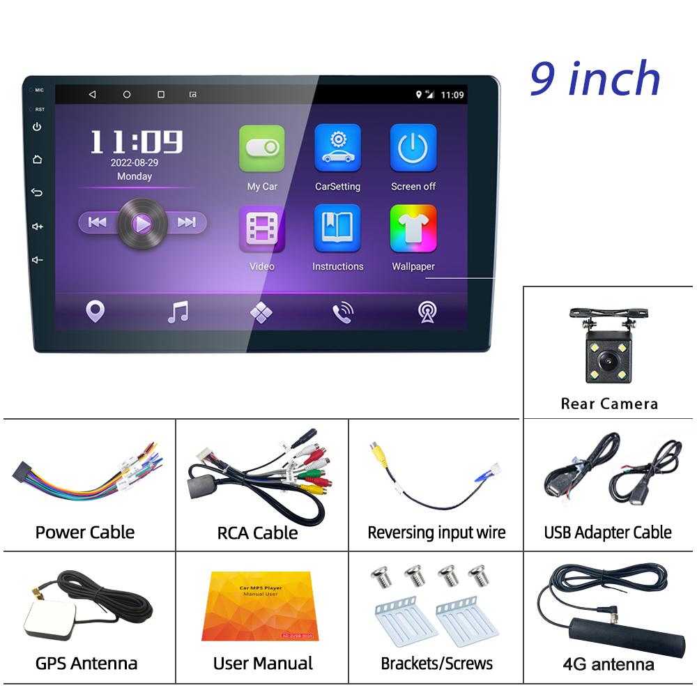 Reakosound 9-дюймовый 4G DSP/RDS 2 + 32G WIFI Carplay Автомобильный мультимедийный видеоплеер Android 11 2 Din GPS Авто Стерео Bluetooth Wi-Fi USB FM IPS Экран