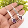 Серьги с аметистом, ювелирные изделия из драгоценных камней, серьги из цельного серебра 925 пробы, подарок для женщин, серьги ручной работы