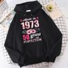(Unisex Hoodie)Модный осенне-зимний свитер 1973 года с принтом «50 лет совершенства» унисекс и женский пуловер
