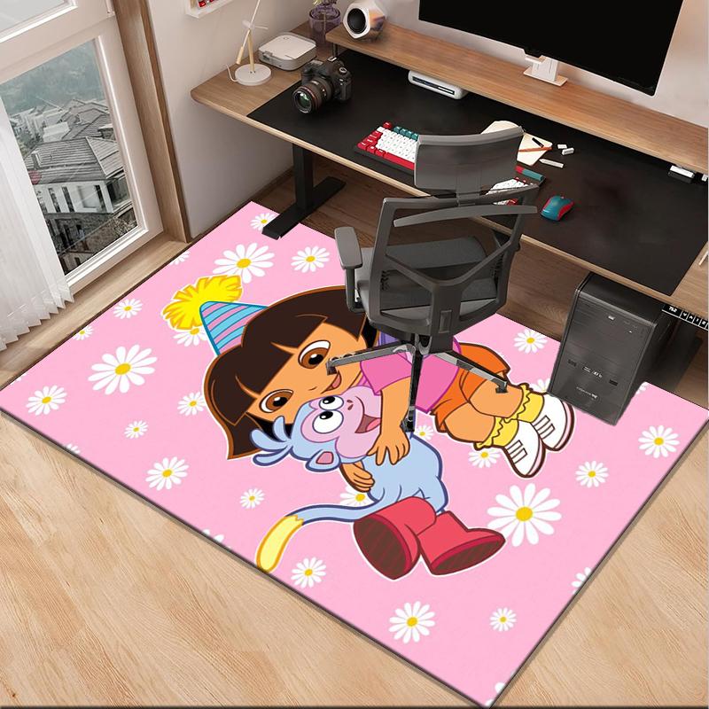 The Explorer do-ra Adventure Office Rug Chair Mat, Game Carpet, Suitable for Front Door, Bedroom, Living Room, Desk, Holiday Gift