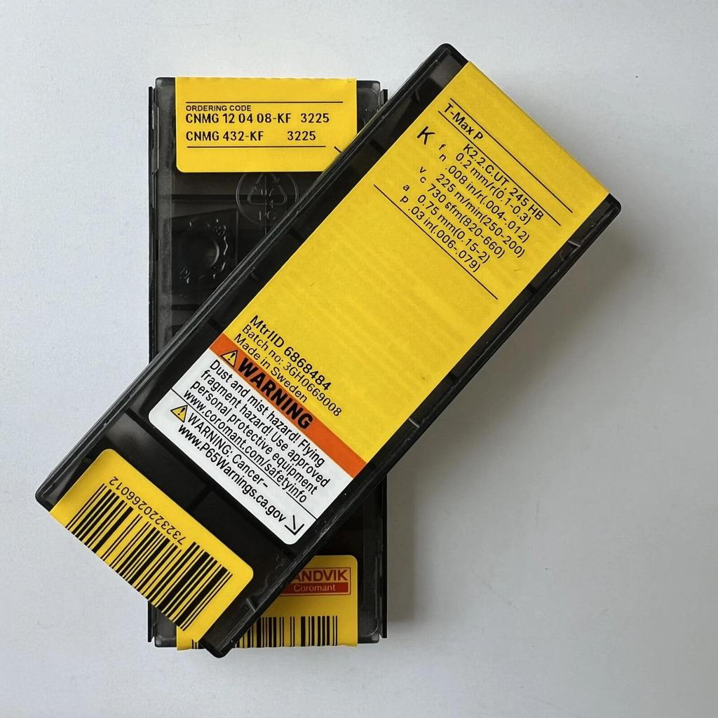 Original Sandvik / CNMG120408-KF 3225 /CNC Lathe Carbide Blade Tool 10 Pcs