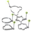 5Pcs Egg Mold Ring Easy To Clean Creative Round Heart Shapes Stainless Steel Frying Egg Mold for Home Kitchen