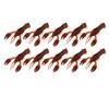 10pcs Soft Fishing Lure Crawdad Bait PVC Shrimp Artificial Soft Lure Baits for Bass FishingDark