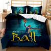 3Pc Fire Basketball Bedding Microfiber Queen/King Size Sports Comforter Set For Teen Boys,2 Pillowcase And 1 Polyester Cover