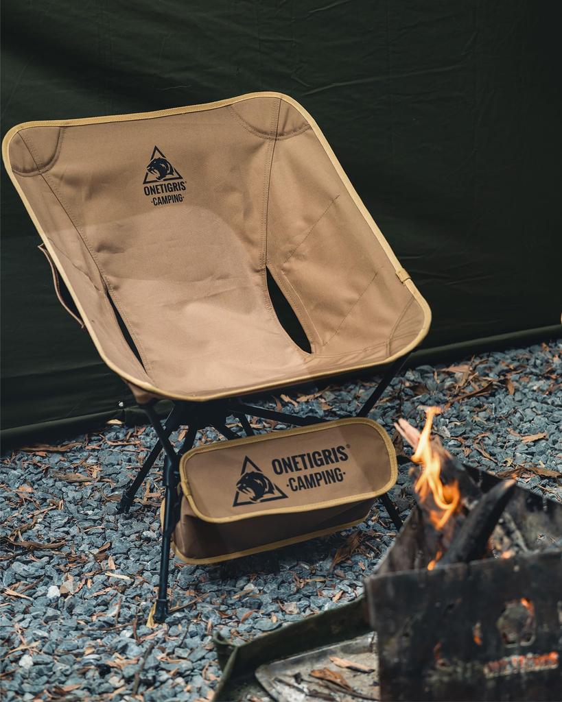 OneTigris Tigerblade Outdoor Складной Кемпинг Низкая Грузоподъемность Увеличенный Уличный Снаряжение Стул, Стул, Стул, 150 кг, Устойчивость, Альпинизм, (коричневый)