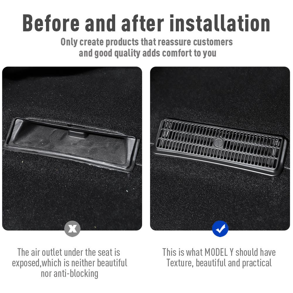 Для Tesla Model 3 Model Y крышка воздуховыпускного отверстия под сиденьем маска для выхода воздуха для кондиционера для автомобиля Tesla/2022