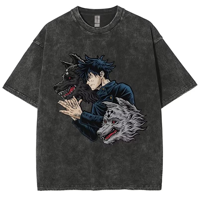 Gojo Satoru Mens Anime Jujutsu Kaisen Summer Harajuku TShirt Cotton Fitness Vintage Street Women Casual Short Sleeve