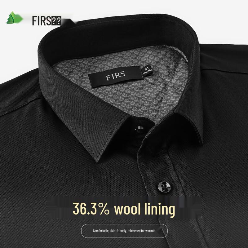Мужская плотная рубашка FIRS с шерстяной подкладкой в стиле business casual