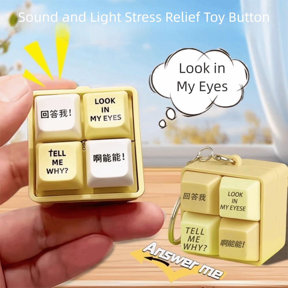 Glowing Keyboard Sound Emulator Luminous Keychain Quotation Pronunciation Luminous Keychain