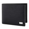 Dunhill Men's Avorities Metal Plated Bifold Wallet with Coin Purse, Black, DU19F2932AV001, Made In the UK.