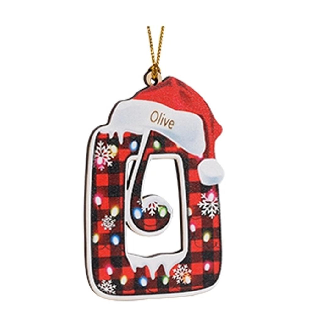 2D Christmas Decoration Pendant Christmas Tree Tag Theme Party Crafts Ornament