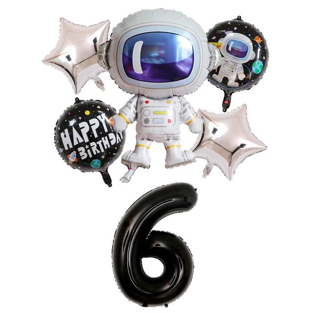 32-дюймовый воздушный шар в космическом пространстве для вечеринки с астронавтом, воздушные шары из фольги-ракеты, тематическая вечеринка для мальчиков и детей, декор для дня рождения, гелиевые шары