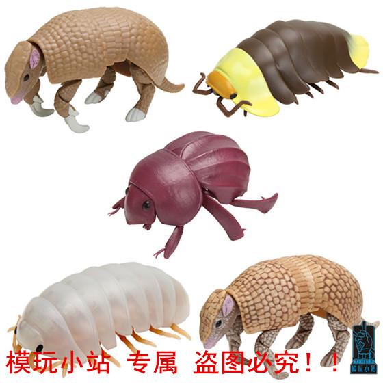 Bandai Genuine Gashapon Toys Biological Simulation Model Pillbug Armadillo Joints Movable Action Figure Ornament Poseable Articulated Scale Detailed