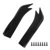 2pcs Car Universal Rear Bumper Lip Diffuser Splitter Side Skirt Canard Protector with Installing ScrewsGlossy Black
