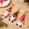 Christmas Tableware Holder Xmas Gnome Cutlery Holder Knife Fork Spoon Pouch Bag for Holiday Party Dinner Table Decor