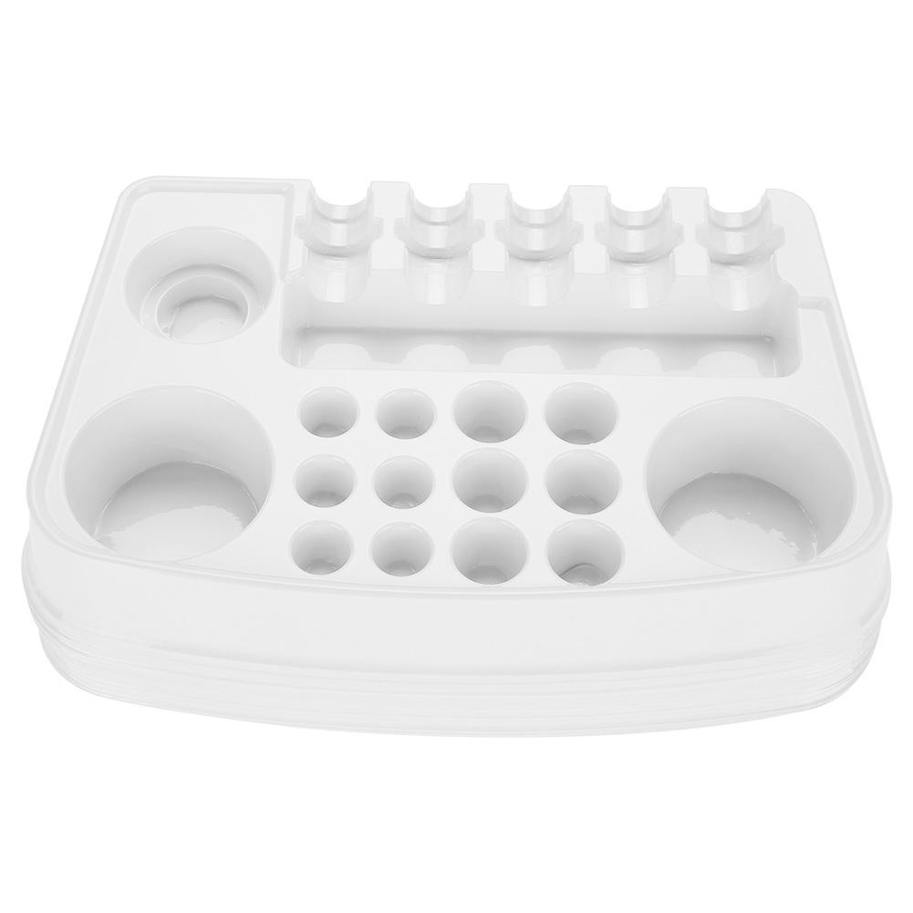 12Pcs Disposable Plastic Tattoo Cartridge Color Tray Needle Holder Stand Trays Tattoo Plate