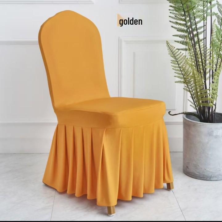 Утолщенная Эластичная Плиссированная Юбка Чехол на Стул для Свадеб и Конференций