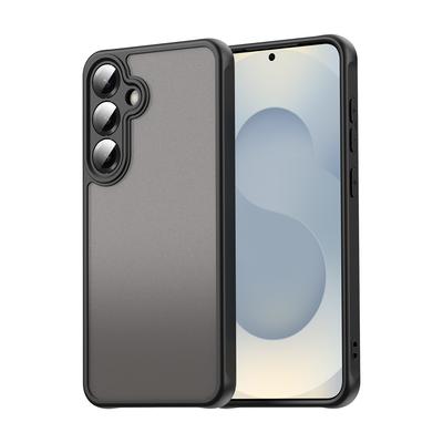Чехол для Samsung Galaxy S24+ с защитной пленкой WANLONFENG Серия FD Skin Touch TPU PC Задняя крышка телефона