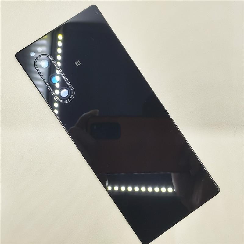 Стеклянная задняя крышка для Sony Xperia 5 J8210 J8270 J9210 Крышка аккумулятора Задняя панель Корпус Замена