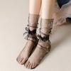 1pair Summer Fashion Candy Color Thin Mesh Tulle Ankle Socks Transparent Elastic Mesh Shiny Snowflake Stars Fishnet Socks