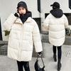 Down Cotton-padded Clothes for Women's Winter New Medium and Long Knee-padded Clothes, Loose Student Cotton-padded Jackets, and Thick Coats.