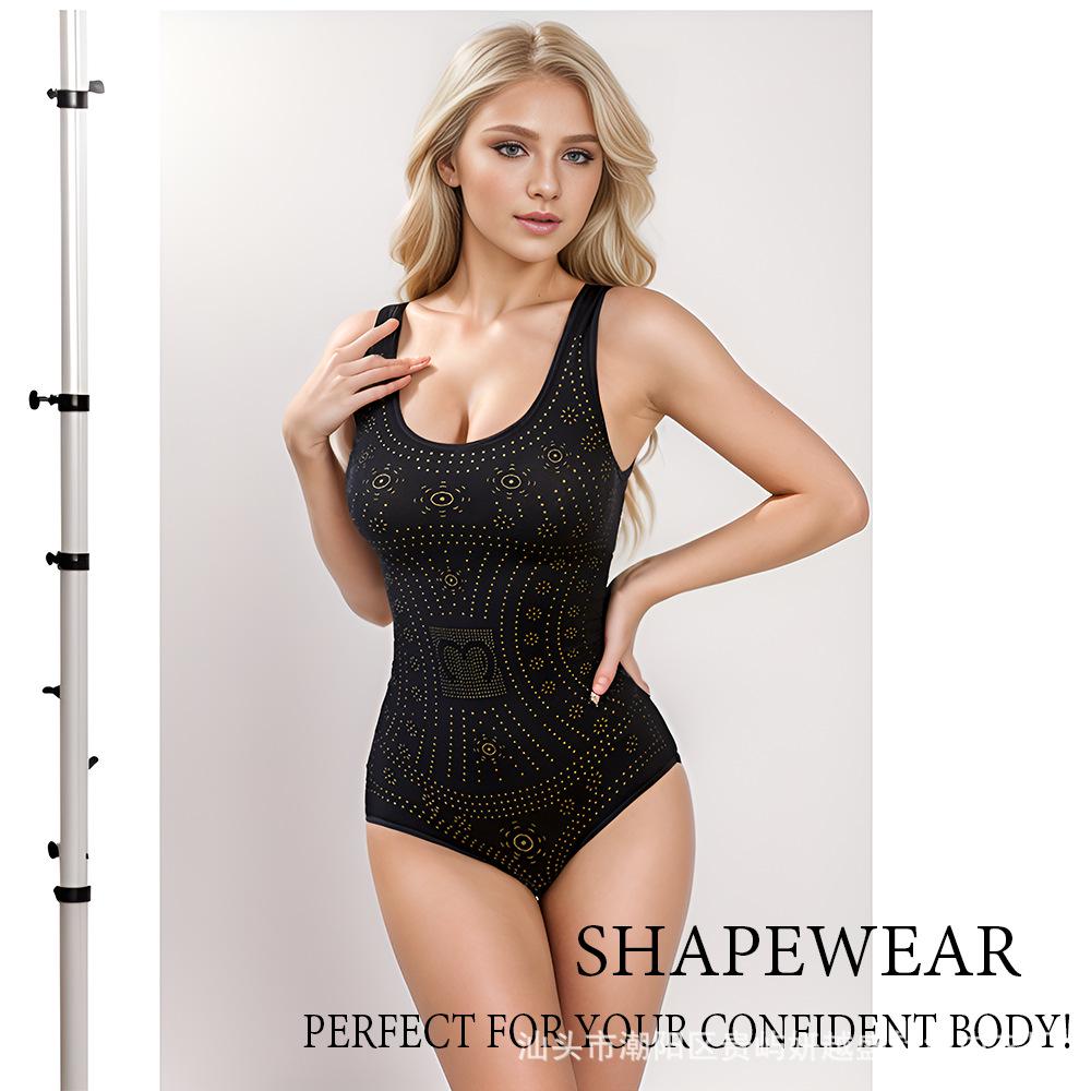 Бесшовный боди с контролем живота большого размера