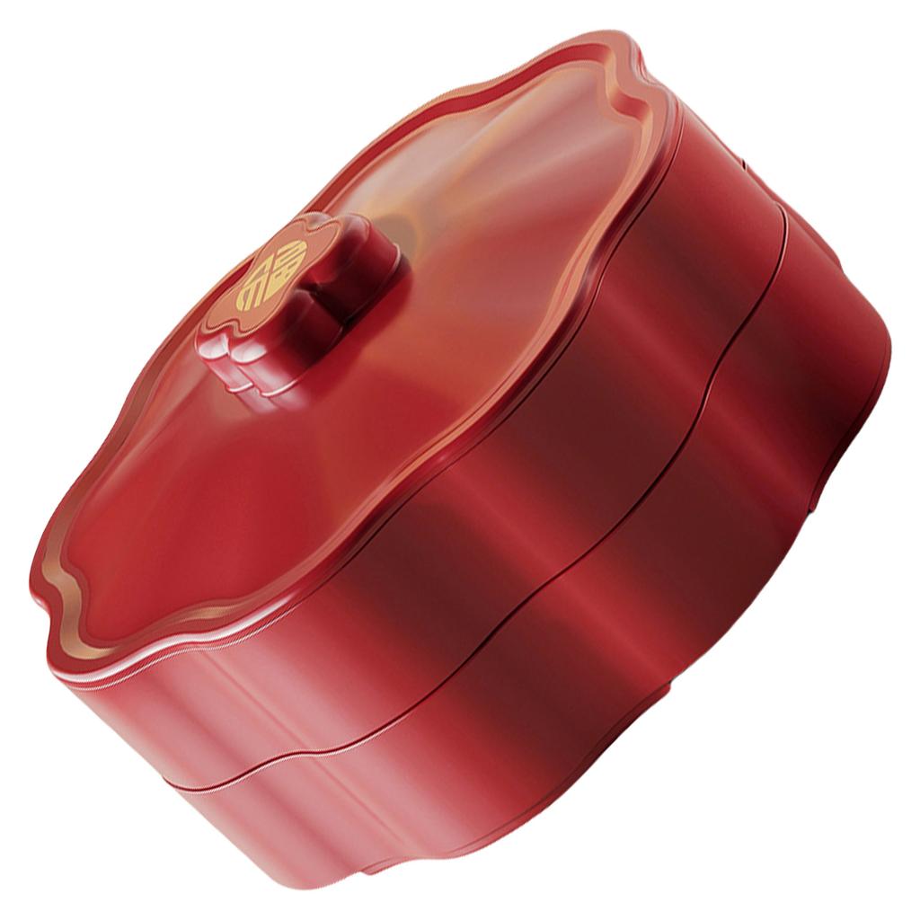 Пластиковая конфетница, контейнер для сухофруктов с крышкой для гостиной, 5 отделений, органайзер для закусок для домашнего использования