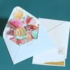 New Romantic Flower Birthday Christmas Card 3D Pop-up Greeting Cards Set Postcard Party Wedding Decorations Creative Girl Gifts