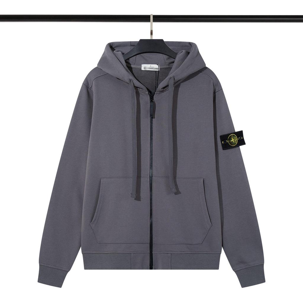 Однотонная толстовка с капюшоном и нашивкой - Версия 'Island Tide'