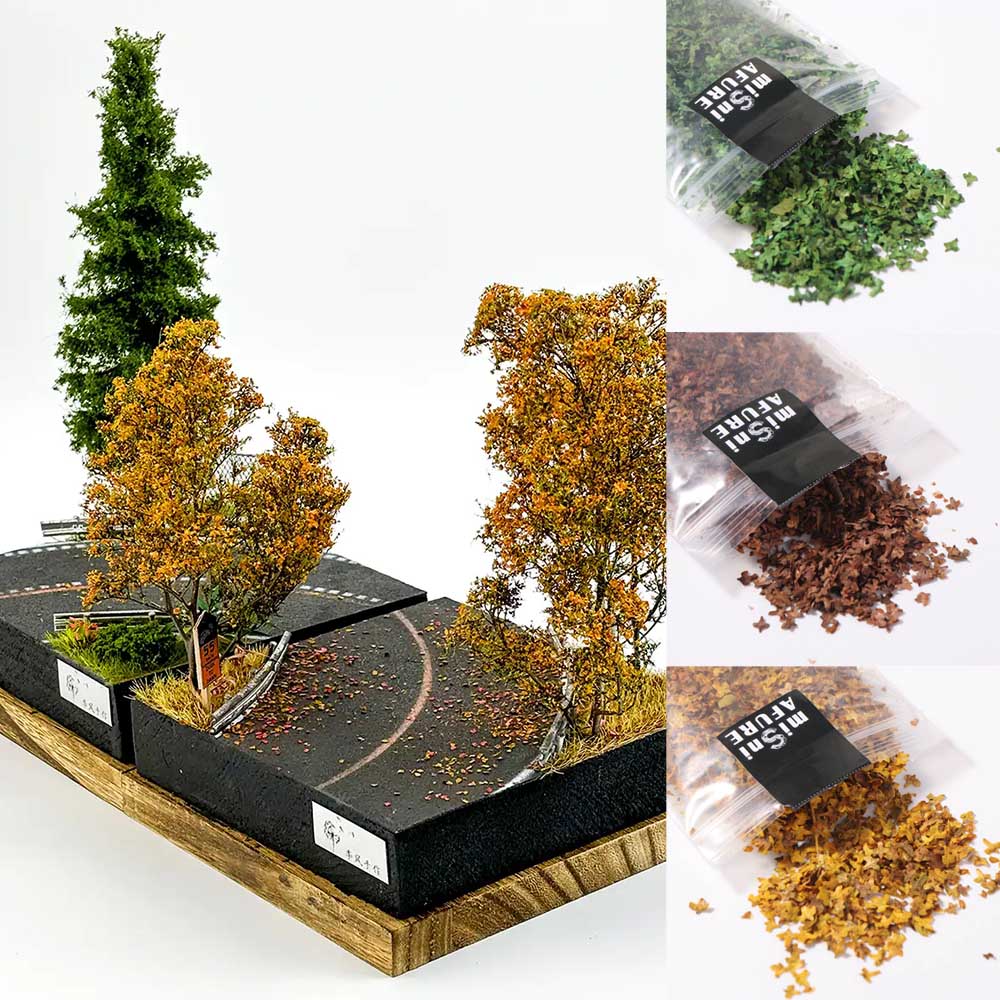 Layout Scene Miniature Leaves Model Static Model DIY Miniature Leaf Sand Table