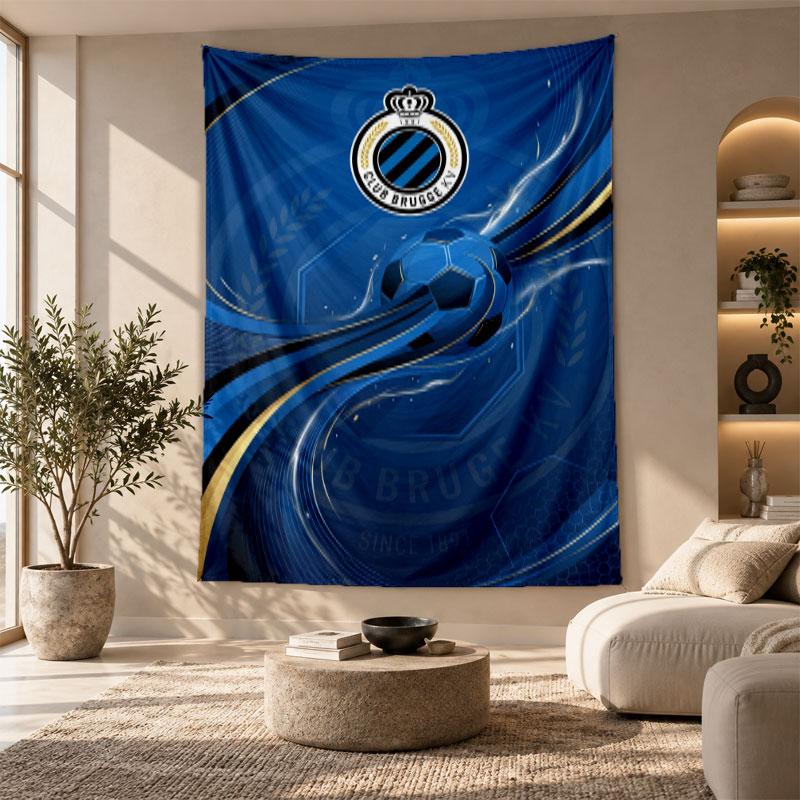 Decorative Tapestry,Club Brugge FC Printed Wall Art, Lightweight Wall Hanging For Bedroom Background